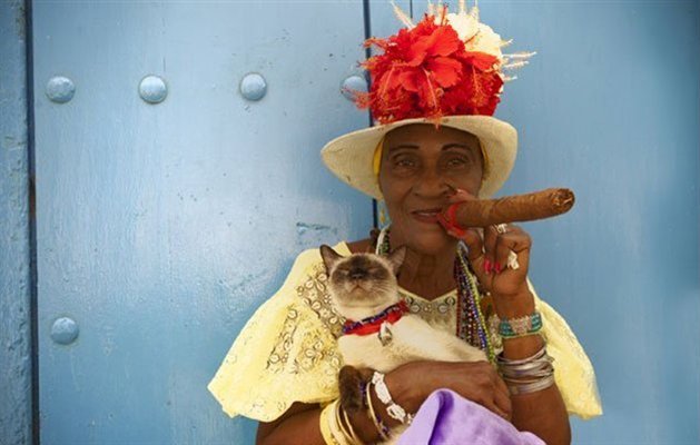 Ældre cubansk dame i Cuba