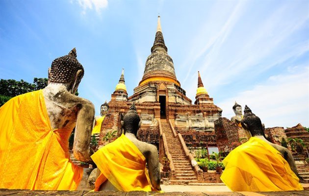 Ayuthaya templet, Thailand