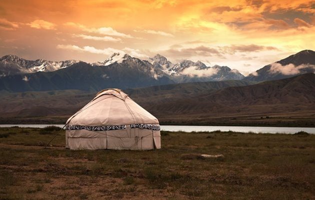 Kasakh ger i Mongoliet