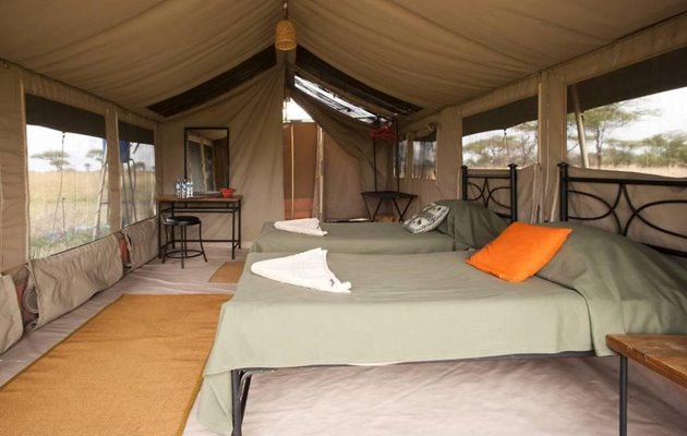 Overnat på Serengeti sletten
