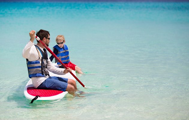 Paddle boarding ved Bocas Del Toro