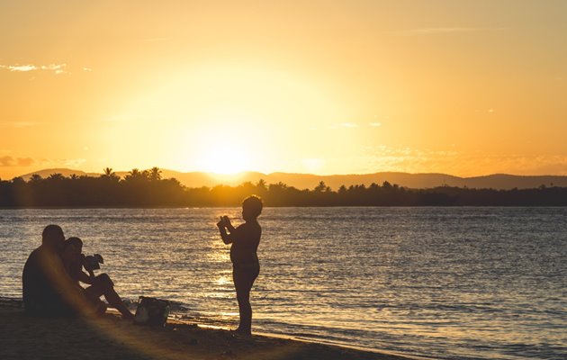 Solnedgang ved Bocas Del Toro