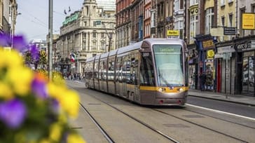 LebanenLUAS i Dublins gader Irland
