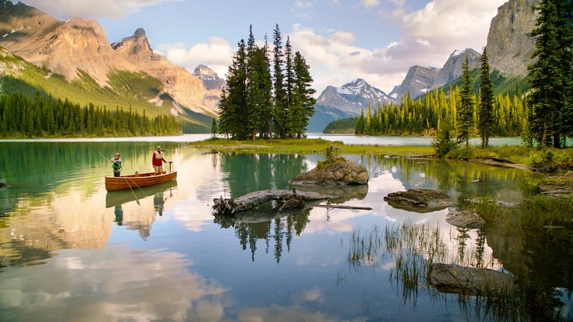 Maligne Lake i Jasper National Park, Kanada