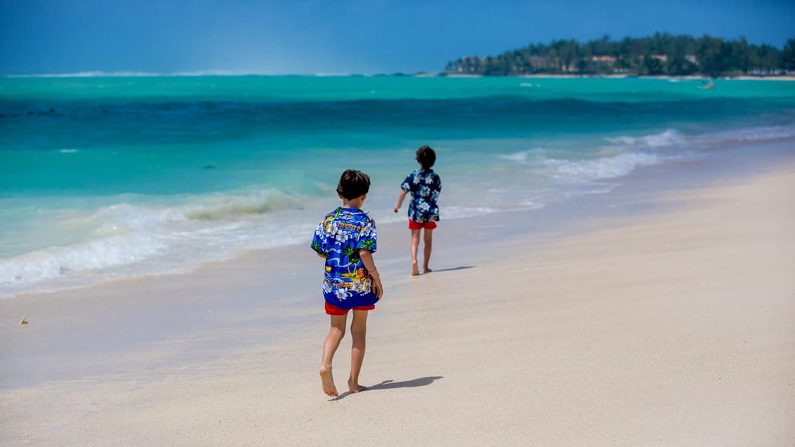 Strandlek på Mauritius