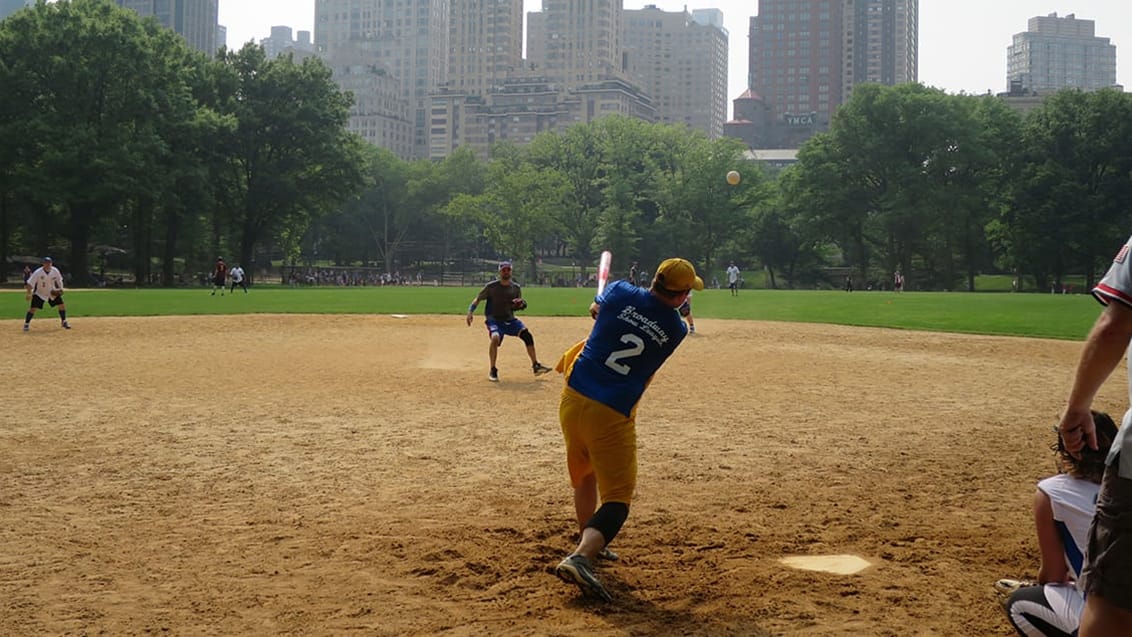 Baseball i Central Park, New York, USA