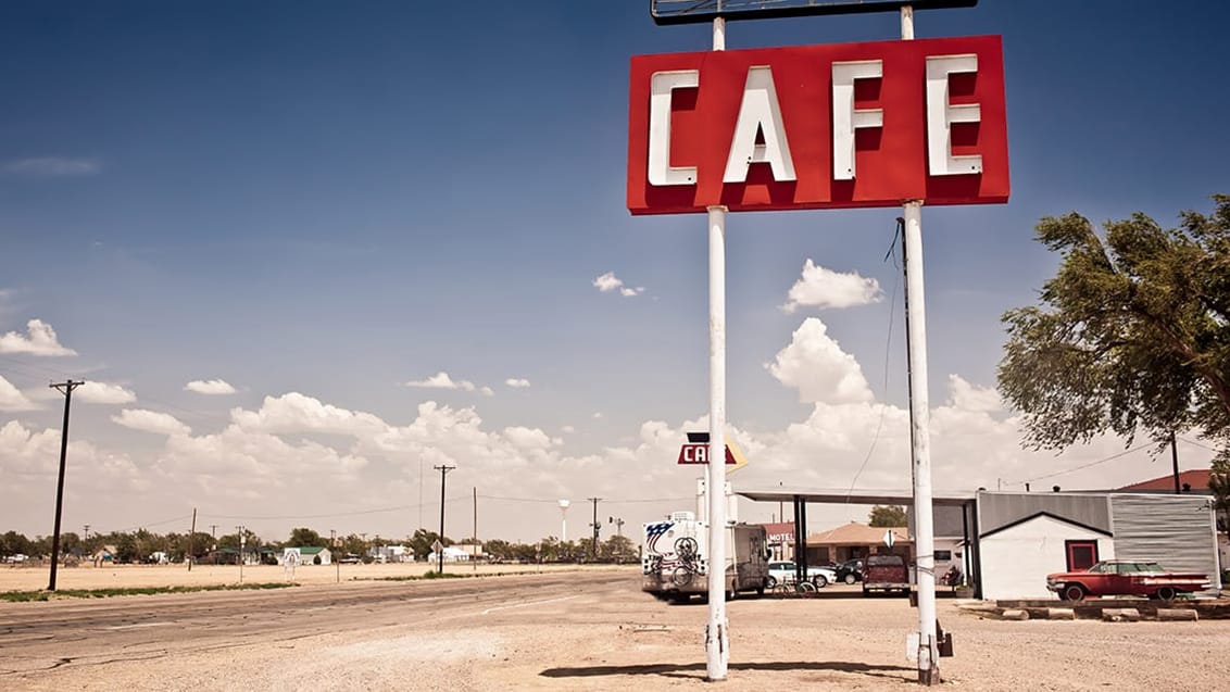 Café och diner längs Route 66, USA