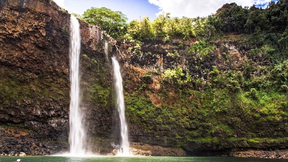 Wailua Falls på Kauai, Hawaii, USA