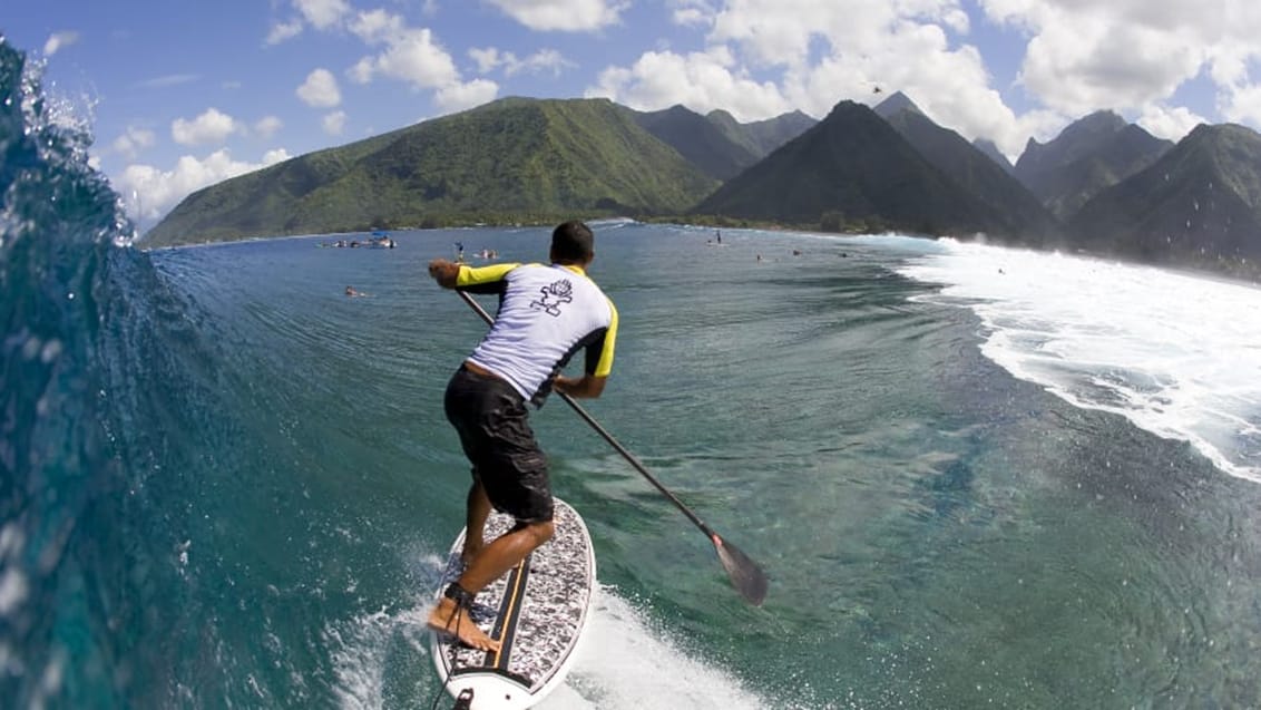 Paddle boarding, Tahiti, Franska Polynesien