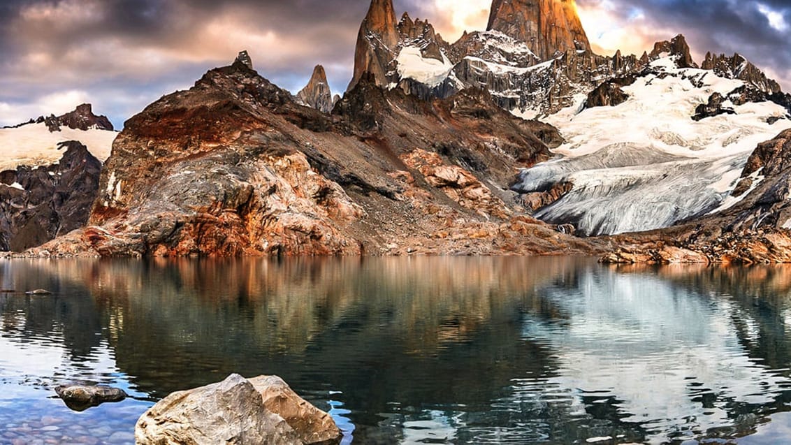 Fitz Roy i Patagonien i Argentina