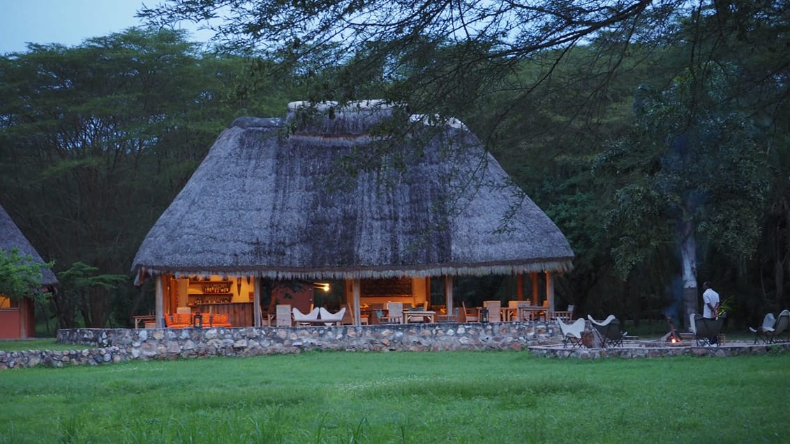Lodge vid Lake Mburo Uganda
