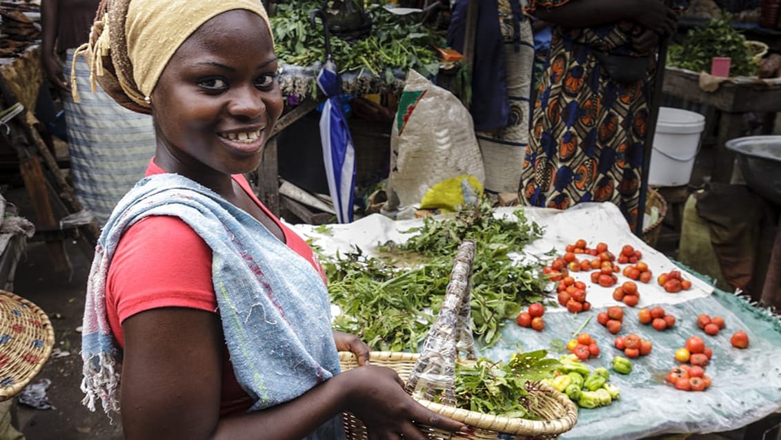 Owino market i Kampala, Uganda