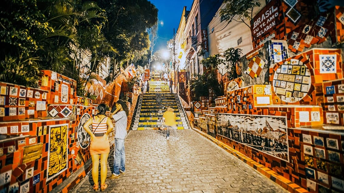 Selarón trappor i Rio de Janeiro i Brasilien