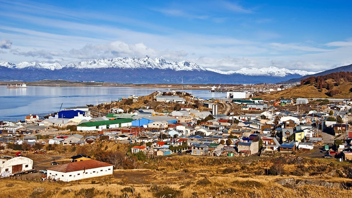 Utsikt över Ushuaia i Argentina